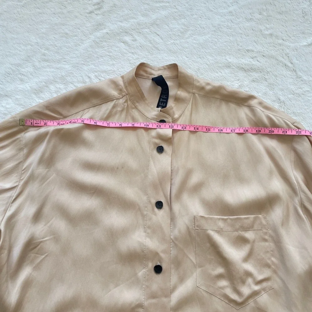 Petar Petrov Oversized Button Back Viscose Shirt Beige SS 2019 Size 42 / L - Picture 5 of 16
